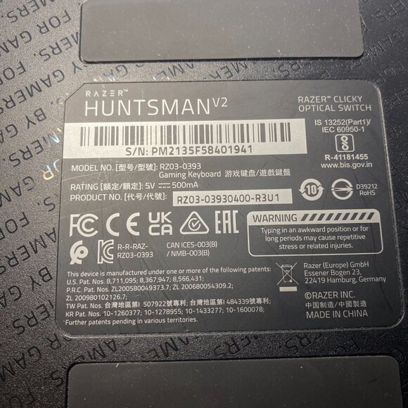 Razer Huntsman V2 Clicky Optical Switch RZ03-0393 Gaming Keyboard Backlit EUC - Picture 4 of 7